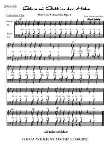 Ehre sei Gott, Op.2: Ehre sei Gott by Bernd Gehring