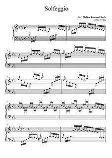 Solfeggietto, H 220 Wq 117:2: Für Klavier (Noten von hohem Qualität) by Carl Philipp Emanuel Bach