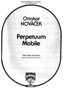 Perpetuum Mobile: Für Violine und Klavier by Ottokar Nováček