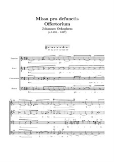 Missa pro defunctis: Offertorium by Johannes Ockeghem