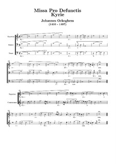 Missa pro defunctis: Kyrie by Johannes Ockeghem