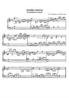 Ariadne Musica: Prelude No.3 in D Minor by Johann Caspar Ferdinand Fischer