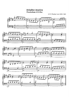 Ariadne Musica: Prelude No.13 in G Major by Johann Caspar Ferdinand Fischer