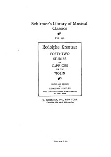 Zweiundvierzig Etüden und Capricen: Etüden Nr.1-8 by Rodolphe Kreutzer