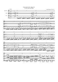 Konzert für Klarinette und Orchester in Es-Dur, Op.36: Teil I, für Klarinette, Oboe und Klavier by Franz Krommer