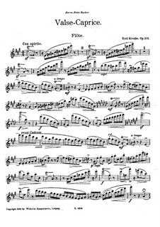 Walzer-Caprice für Flöte und Klavier, Op.201: Solostimme by Emil Kronke