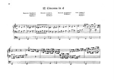 Chaconne in d-Moll : Für Orgel by Johann Pachelbel