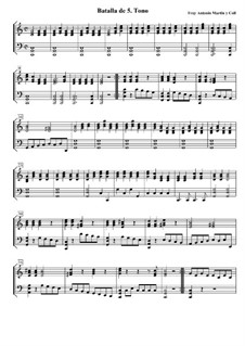 Batalla de quinto tono: Batalla de quinto tono by Fray Antonio Martin y Coll