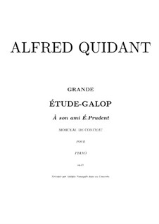 Grand Etude-Galop, Op.21: Für Klavier (Noten von hohem Qualität) by Alfred Quidant