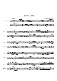 Duo für zwei Klarinetten: Partitur by Bernhard Henrik Crusell