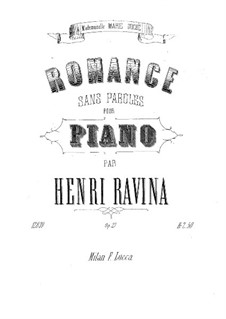 Romanze ohne Wörter, Op.27: Romanze ohne Wörter by Jean-Henri Ravina