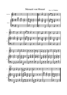 Menuett für Blockflöte und Klavier in F-Dur: Menuett für Blockflöte und Klavier in F-Dur by Wolfgang Amadeus Mozart