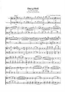 Duo für Bratsche und Cello in g-Moll, Op.9 No.2: Duo für Bratsche und Cello in g-Moll by Franz Ignaz Danzi