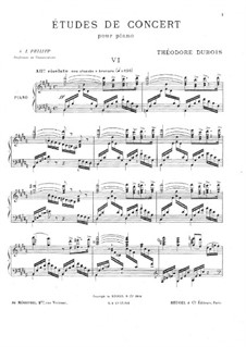 Zwei Konzert-Etüden: Etüde in H-Dur by Théodore Dubois