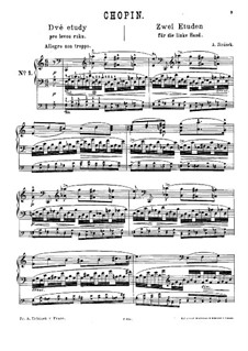 Dvě etudy pro levou ruku (zwei Etüden für die linke Hand, nach Chopin): Dvě etudy pro levou ruku (zwei Etüden für die linke Hand, nach Chopin) by Antonín Jiránek