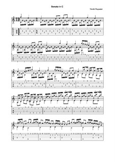 Sonate für Gitarre in C-Dur: Sonate für Gitarre in C-Dur by Niccolò Paganini