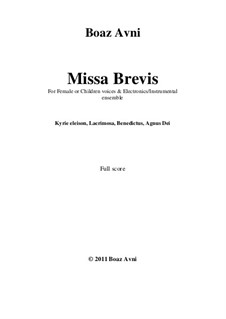 Missa Brevis: Missa Brevis by Boaz Avni