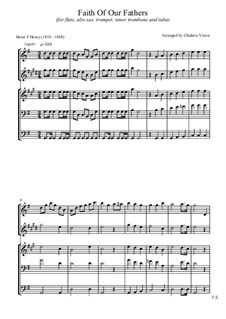 Faith of Our Fathers: For wind quintet by Henri F. Hemy, James G. Walton