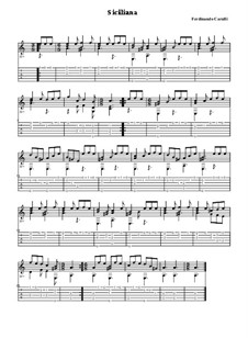 Siciliana in a-Moll für Gitarre: Siciliana in a-Moll für Gitarre by Ferdinando Carulli