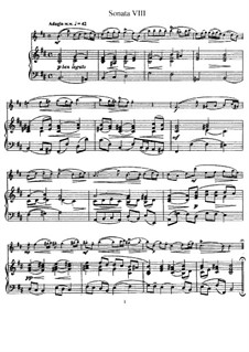 Sonate Nr.8: Version für Flöte und Klavier, Solostimme by Johann Mattheson