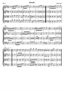 Intrade. Choir II: Version for strings by Paul Peuerl