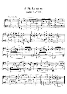 Cembalosuite in a-Moll, RCT 5: Sarabande. Version for piano by Jean-Philippe Rameau