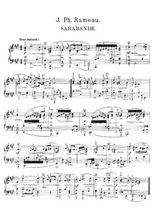 Cembalosuite in a-Moll, RCT 5: Sarabande. Version for piano by Jean-Philippe Rameau