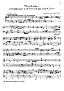 Acht Pastoralen für die Weihnachtszeit, Op.22: Für Keyboard by Valentin Rathgeber
