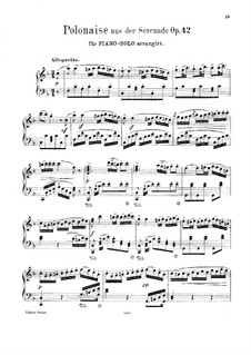 Nokturne für Bratsche und Klavier in D-dur, Op.42: Polonaise, für Klavier by Ludwig van Beethoven