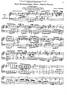 Suite Eucharistique. Salve, Sancta Parens: For organ and harmonium by Xavier Mathias