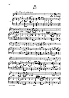 Nr.22 Mut: Klavierauszug mit Singstimmen by Franz Schubert
