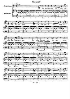 Nor.2 Wohin: Klavierauszug mit Singstimmen by Franz Schubert