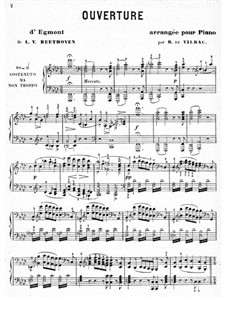 Egmont, Op.84: Ouvertüre, für Klavier by Ludwig van Beethoven