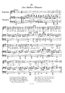 No.9 Des Müllers Blumen: Klavierauszug mit Singstimmen by Franz Schubert