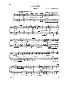 Andante Favori, WoO 57: Für Klavier by Ludwig van Beethoven