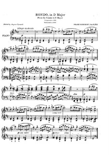 Sonate für Klavier Nr.17 in D-Dur 'Gasteiner', D.850 Op.53: Teil IV by Franz Schubert