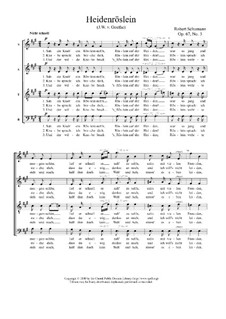 Romanzen und Balladen, Op.67: Nr.3 Heidenröslein by Robert Schumann