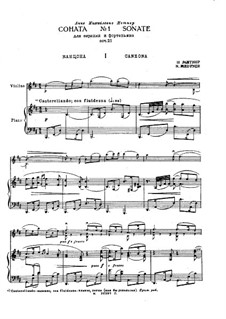 Sonate für Violine und Klavier Nr.1 in h-Moll, Op.21: Partitur by Nikolai Medtner