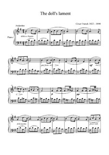 Der kleinen Puppe Klagelied: Für Klavier by César Franck