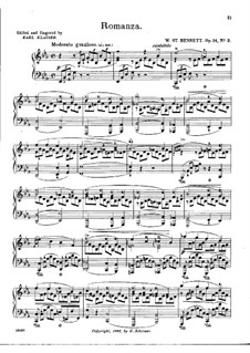 Romanze Es-dur, Op.14, No.2: Romanze für Klavier by William Sterndale Bennett
