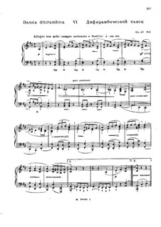 Vergessene Weisen III, Op.40: Nr.6 Danza Ditirambica by Nikolai Medtner