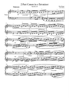 Terzenskalen in allen Dur- und Moll-Tonarten: Kanons Nr.28, 46, 16 by Max Reger