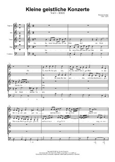 Kleine geistliche Konzerte, Op.8: Nr.23 Siehe, mein Fürsprecher ist im Himmel, SWV 304 by Heinrich Schütz