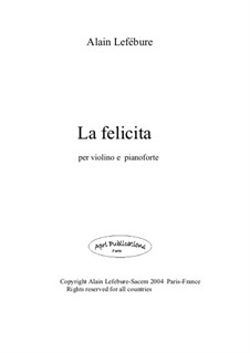 La Felicita: La Felicita by Alain Lefebure