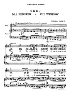 Seven Songs after Pushkin, Op.52: Vollsammlung by Nikolai Medtner