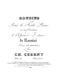 Rondino in C-Dur, Op.22 No.1: Für Klavier by Carl Czerny