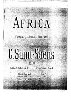 Afrika, Op.89: Für zwei Klaviere, vierhändig by Camille Saint-Saëns
