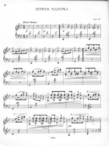 Mazurka in g-Moll, Op.21: Mazurka in g-Moll by Camille Saint-Saëns