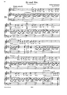 Vier Duos für Stimmen und Klavier, Op.78: Nr.2 Er und Sie by Robert Schumann