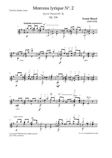 Lyrische Stücke Nr.2 für Gitarre: Lyrische Stücke Nr.2 für Gitarre by Ernest Shand